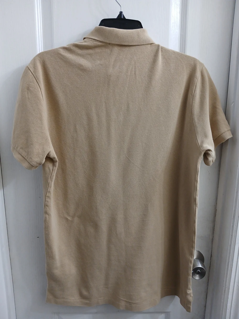 100% Cotton Polo Ralph Lauren Custom Slim Fit Big Pony Polo Shirt Tan/Beige-Sz M